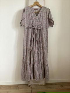 HUG O WaR ハグオーワーリネンストライプバックリボンワンピース2