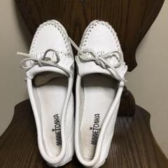お値下げ！　【美品】ミネトンカ 白 モカシン 62-13-1.jpg