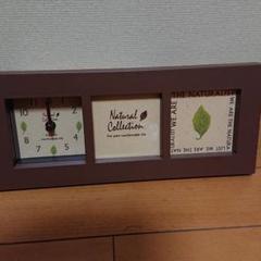 時計つき 写真たてです。