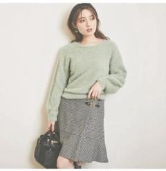 千鳥柄ラップ風ミニスカート レッセパッセ（LAISSE PASSE）