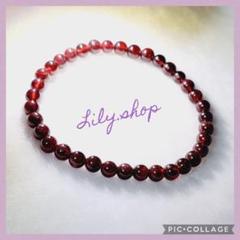 【ハンドメイド】 高品質 宝石品質 ロードナイトガーネット ブレスレット❣️ 極上 宝石質 ロードライトガーネット 光波動 ブレスレット