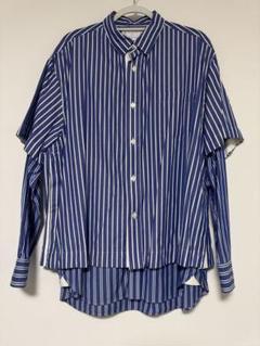 【美品】sacai サカイ レイヤードストライプシャツ サイズ2
