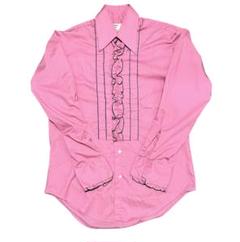 【希少】70s フリルシャツ　after six ホワイト シャツ トップス メンズ 今ならほぼ即納！