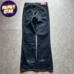 grunge evisu donna flare denim pants y2k