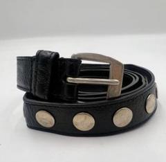 極美品■サンローラン スタッズ ベルト エディ期 13AW ゴールド金具 黒色 極美品□サンローラン スタッズ ベルト エディ期 13AW ゴールド