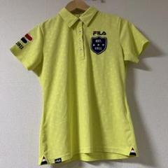 FILA ドット柄イエローポロシャツ　ゴルフウェア　 L