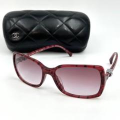 CHANEL サングラス 5218-A マーブル レッド系 ココマーク ロゴ