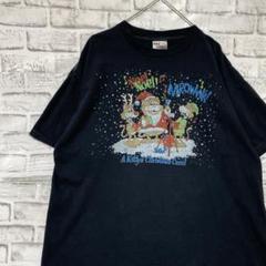 USA製90sヴィンテージTシャツ！シングルステッチ　ブラック半袖古着XL72