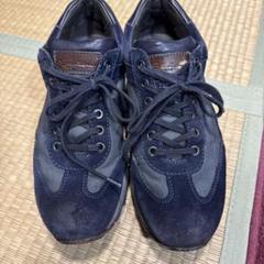 ⭐️新品未使用⭐️　Santoni　サントーニ　タンブルレザースニーカー　ネイビー Santoni サントニー ネイビー ブルータンブルレザー スニーカー