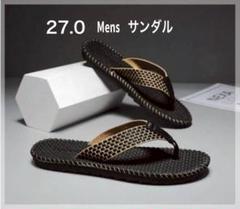 27.0メンズサンダル　　夏用　ビーチサンダル　和風　ブラック　黒　海水浴