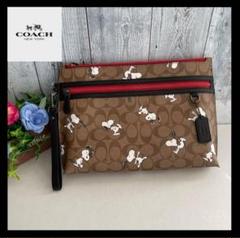 選ぶなら 送料無料】コーチCOACHスヌーピー バンド セカンドバッグ コーチ バッグ