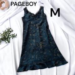 ページボーイ　PAGEBOY シフォンワンピース　膝丈ワンピース　花柄