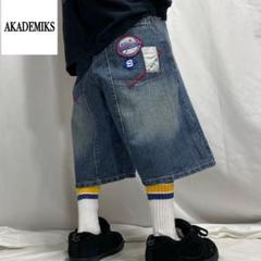 00s REFUSE W38 リジットデニム バギーパンツ ハーフ ショーツ 00s REFUSE W38 リジットデニム バギーパンツ ハーフ ショーツ