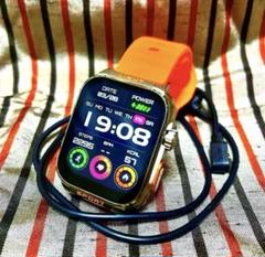 TIFOZEN スマートウォッチ オレンジ ユニセックス 動作確認済 充電器付