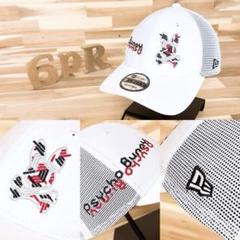レア/廃番【ニューエラ×サイコバニー】限定コラボ ゴルフ メッシュキャップ 白