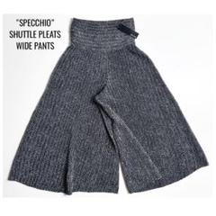 【新品未使用】スペッチオ/シャトルプリーツワイドパンツ/キュロット/フレア/40