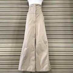 ザラ ハイウエスト ギャバジンワイドパンツ ウエストカバー ストレッチ ゆったりのサムネイル