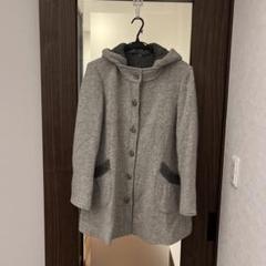 La Paixグレー フード付き ウールダッフルコート
