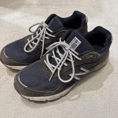 New Balance 990 ネイビー/グレー alwaythシューレース