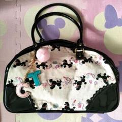 コケティッシュティアラ♡プードル柄ボストンバッグ コケティッシュティアラ♡プードル柄ボストンバッグ - メルカリ