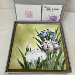 安藤七宝 角皿 銀彩 箱付き レトロ 菖蒲 - メルカリ
