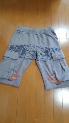 パープル&イエロー P&Y 民族? ネイティブ? スエット パンツ 短パンのサムネイル