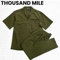 美品 THOUSAND MILE サウザンドマイル セットアップ カーキ M タグ付き未使用 サウザンドマイル セットアップ カーキ