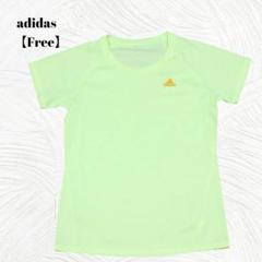 adidas　アディダス【Free】吸汗速乾　Tシャツ　ロゴ刺繍入り　ストレッチ