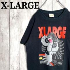 【希少デザイン】エクストララージ　両面プリント Tシャツ ゴリラロゴ　ゆるダボ