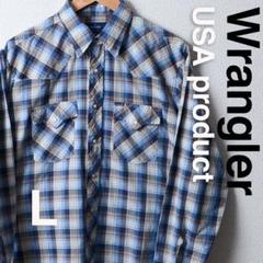 Wrangler 90sラングラーウエスタンチェックシャツ Lサイズ USA規格