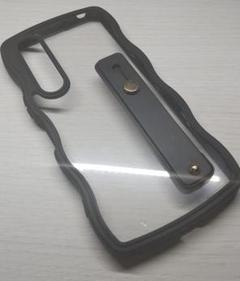 su765 〇Xperia Ⅺ〇 ケース うねうね クリア 黒 持ちやすい