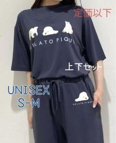 ジェラートピケオム　UNISEXシロクマワンポイントビッグTシャツ＆ハーフパンツ ジェラートピケオム UNISEXシロクマワンポイントビッグTシャツ