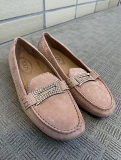 ❣️トッズ❣️ TOD'S ピンクスエード　ラインストーン　ローファー　38