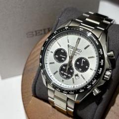 美品SEIKOセイコーパイロットアラームクロノグラフ 200Mメンズ腕時計パンダ セイコーパイロットクロノアラーム200m・7T62-0EB0 白/青パンダ