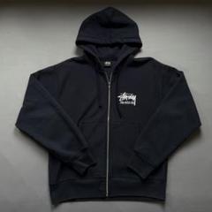 最終値下げ　stussy フルジップパーカー ネイビー【ロサンゼルス限定】 最終値下げ stussy フルジップパーカー ネイビー【ロサンゼルス
