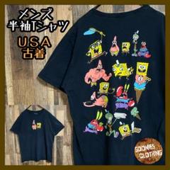 スポンジボブ ニコロデオン コラボT メンズ L USA古着 半袖 Tシャツ