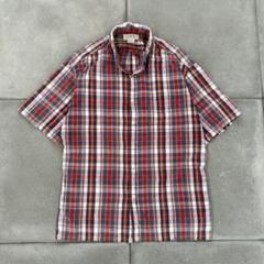 90s J.CREW 短丈　半袖　チェックシャツ cityboy box 古着