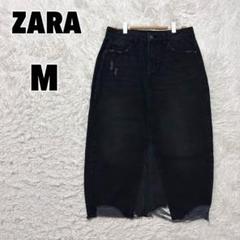 ♥ZARA♥ ザラ (M) スリット入り ダメージデニムスカート