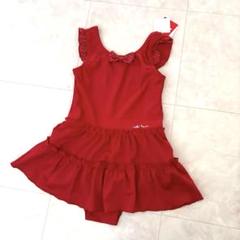 ミキハウス　定番ワンピースタイプ水着　140cm 赤