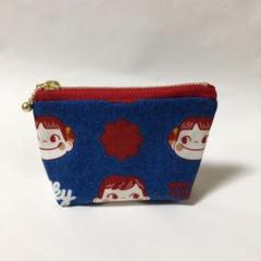 ペコちゃんネイビーカラーのミニミニポーチ