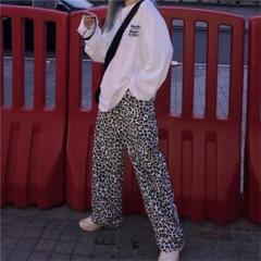 ワイドパンツ レオパード柄 レディース Mサイズ