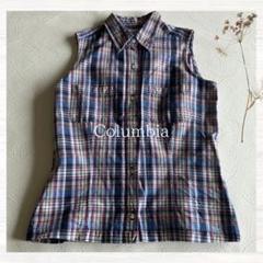 Columbia コロンビア ノースリーブシャツ ブラウス チェック柄 コットン