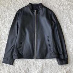 【極美品】 Zelal ラム 羊革 ノーカラー ライダースジャケット 黒 9号 2025年最新】Zelal レディース レザージャケット・ライダースの