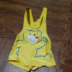ミキハウス MIKIHOUSE 水着 黄色 グレコタイプ グレコ 90 ロゴ