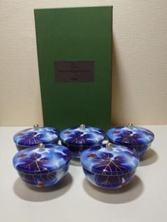 2525 深川製磁　葡萄瑠璃　大皿　5客　20cm 激レア 希少 深川製磁 瑠璃葡萄 カップ&ソーサー 6客 ルリ 金彩