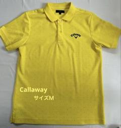 値下げしました❣️美品✨Callaway イエロー ドット柄 ポロシャツ Mサイズ