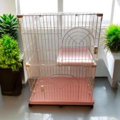 猫用 キャットケージ　ワイド　2段　アイリスオーヤマRCC-92 猫用 キャットケージ ワイド 2段 アイリスオーヤマRCC-92 - メルカリ