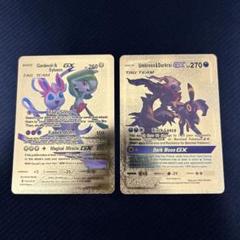 ポケモンカード　海外版ゴールドカード　ブラッキー&ダークライ　ニンフィア