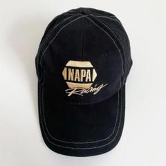 海外古着 NAPA Racing 金刺繍 トラッカーキャップ 帽子 ブラック