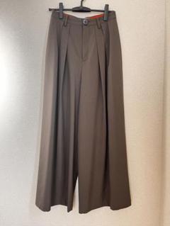 エンフォルド 18SS サマーコットンスリット ワイドパンツ 36 黒 ブラック ENFOLD｜エンフォルドのフルレングスパンツ（パンツ）通販｜ELLE